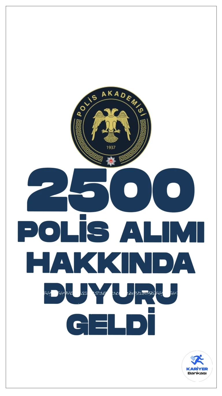 2500 Polis Alımı Ön Başvuru Sonuçları Açıklandı. İçişleri Bakanlığı Emniyet Genel Müdürlüğü Polis Akademisi sayfasından yayımlanan son dakika duyurusunda, 2024 Yılı PMYO Giriş Sınavı Aday Belirleme Ön Başvuruları sonuçlarının açıklandığı aktarıldı.