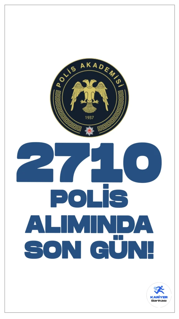 2710 Polis Alımı için Son Güne Girildi!İçişleri Bakanlığı Emniyet Genel Müdürlüğü Polis Akademisi sayfasından yayımlanan duyuruda, 2024 yılı Polis Akademisi Başkanlığına bağlı PMYO'ya 2 bin erkek, 500 kadın olmak üzere 2500 polis alımı, PA İç Güvenlik Fakültesine 2024-2025 eğitim-öğretim yılı için 40 kadın, 160 erkek olmak üzere toplam 200 öğrenci, şehit veya vazife malulü olanların eş ve çocuklarından da 10 öğrenci olmak üzere toplamda 2710 polis alımı başvurularında son güne girildiği aktarıldı.