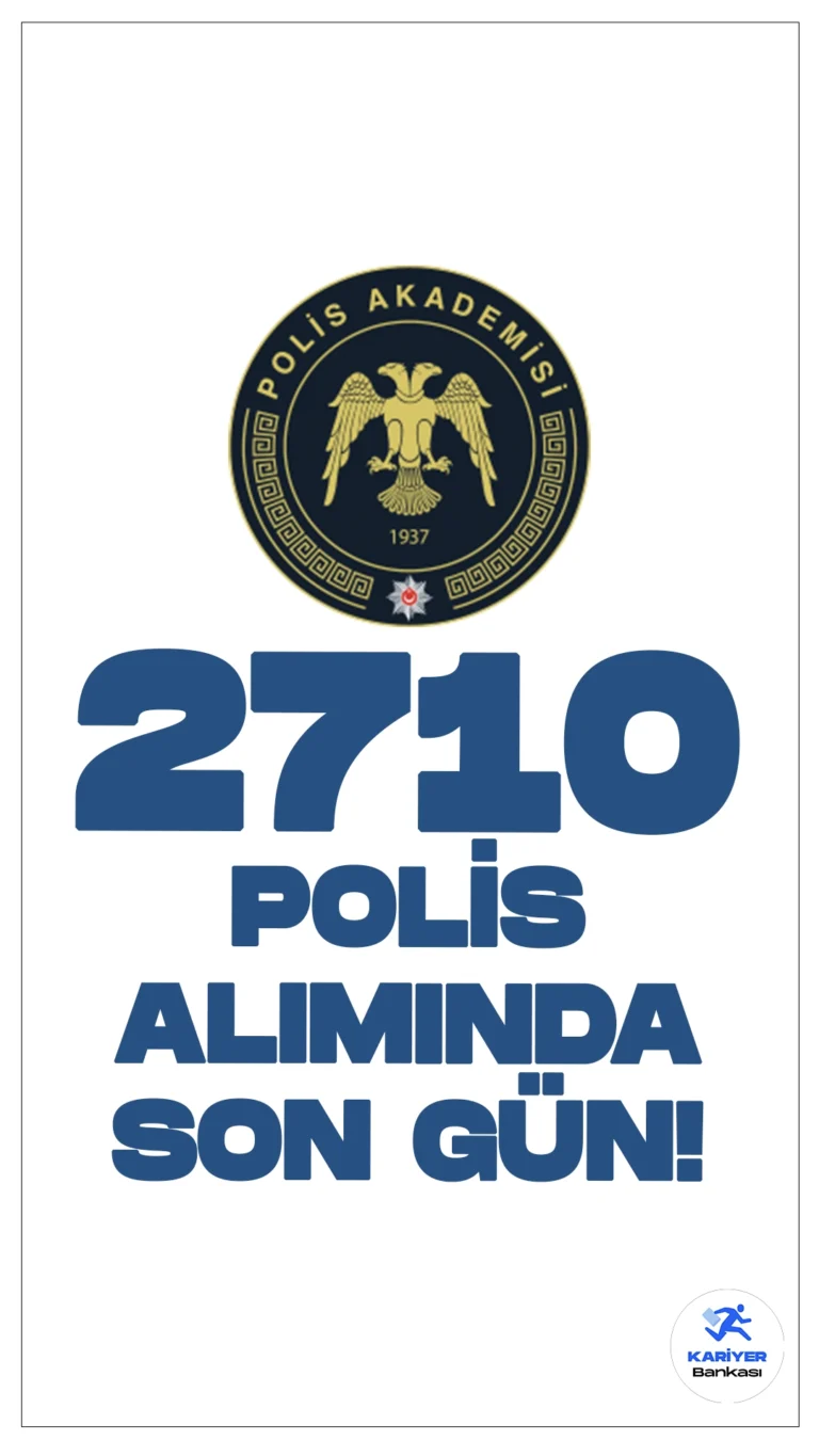 2710 Polis Alımı için Son Güne Girildi!İçişleri Bakanlığı Emniyet Genel Müdürlüğü Polis Akademisi sayfasından yayımlanan duyuruda, 2024 yılı Polis Akademisi Başkanlığına bağlı PMYO'ya 2 bin erkek, 500 kadın olmak üzere 2500 polis alımı, PA İç Güvenlik Fakültesine 2024-2025 eğitim-öğretim yılı için 40 kadın, 160 erkek olmak üzere toplam 200 öğrenci, şehit veya vazife malulü olanların eş ve çocuklarından da 10 öğrenci olmak üzere toplamda 2710 polis alımı başvurularında son güne girildiği aktarıldı.
