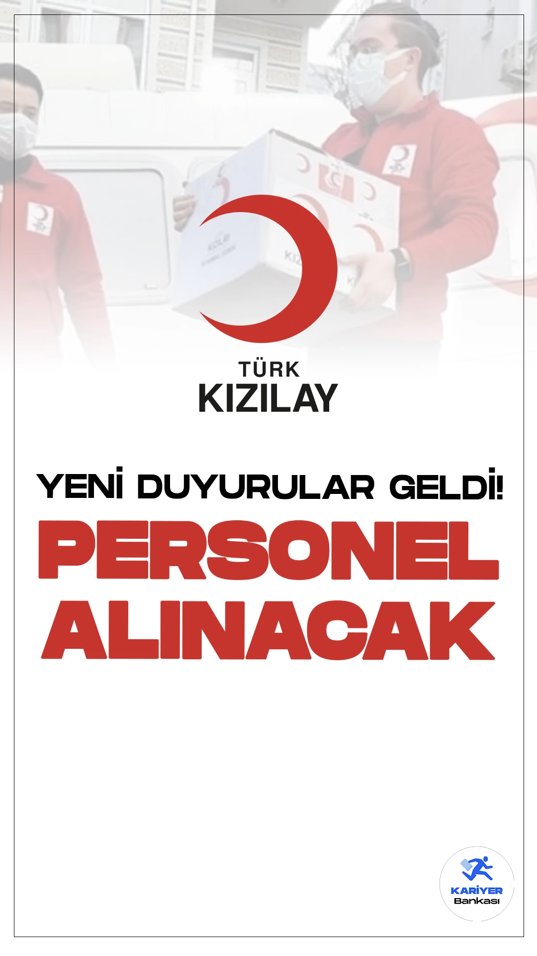 Kızılay Yeni Personel Alımı Duyuruları Yayımlandı. Kızılay Kariyer sayfasından her gün yeni personel alımı duyuruları gelmeye devam ediyor.