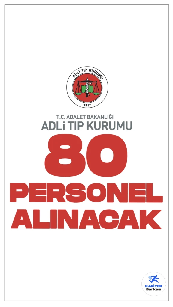Adli Tıp Kurumu (ATK) 80 Sözleşmeli Personel Alımı Yapacak.Adli Tıp Kurumu, merkez ve taşra teşkilatında görevlendirilmek üzere 80 sözleşmeli personel alımı yapacağını duyurdu. Başvuru yapacak adayların 2022 KPSS'den en az 70 puan almış olması gerekmektedir. İşte şartlar ve başvuru bilgileri.