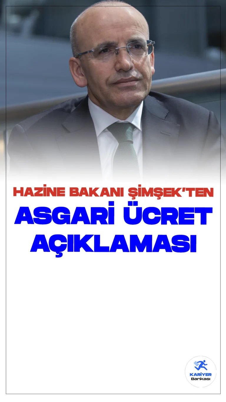 Hazine Bakanı Mehmet Şimşek'ten Asgari Ücret Açıklaması.Hazine ve Maliye Bakanı Mehmet Şimşek, Türkiye'de asgari ücretin düşük olmadığını belirtti ve asgari ücrete ve emekli aylığına zam istemenin popülizm olduğunu söyledi. Habertürk'e konuşan Bakan Şimşek, Türkiye'deki asgari ücret seviyesinin yeterli olduğunu savundu.