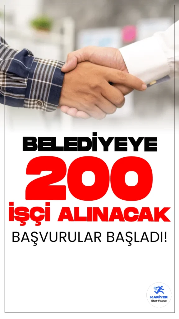 Kayseri Kocasinan Belediyesi 200 İşçi Alımı Yapacak.Kayseri Kocasinan Belediyesi, 200 işçi alımı yapacağını duyurdu. Bu duyuru, belediyenin resmi internet adresi ve İŞKUR kurum dışı kamu işçisi alımı ilanları kısmında yayımlandı. İlgili kadrolar için başvurular bugün başladı ve adaylara 3 günlük süre tanındı. Başvurular, internet üzerinden iş başvuru formunun doldurulması ile yapılacak. İşte şartlar ve başvuru bilgileri...