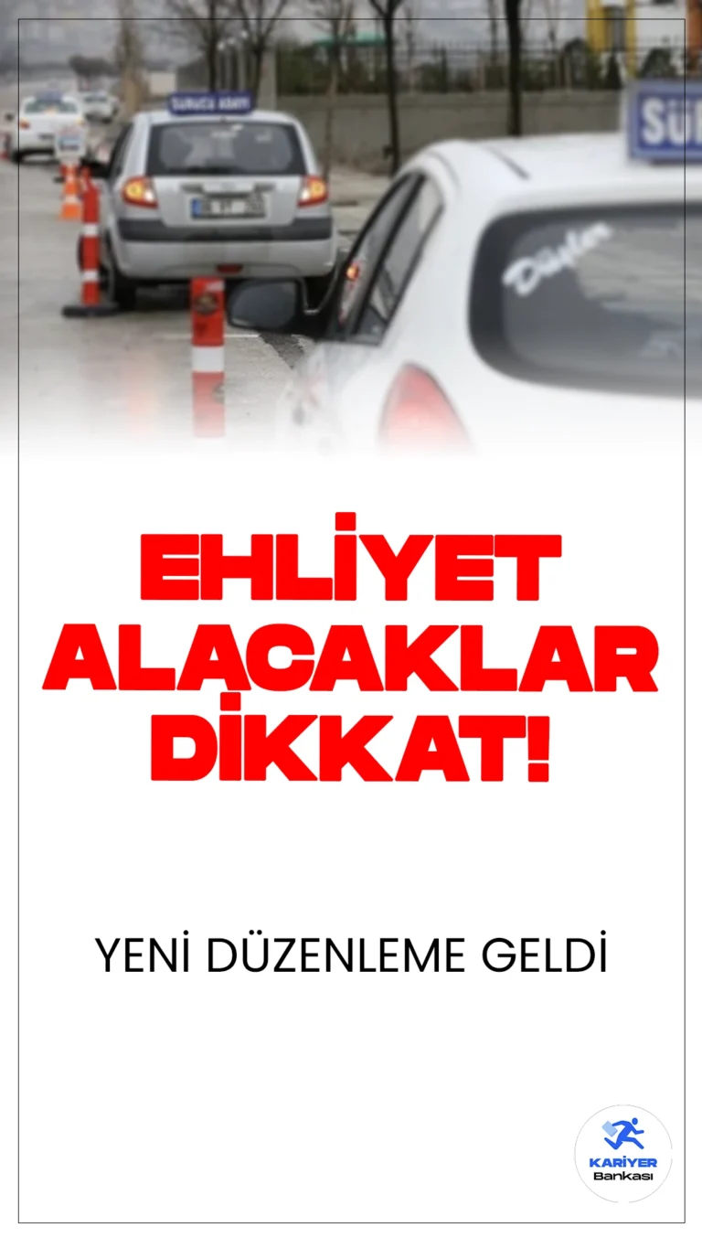 Ehliyet Sınavlarına Yeni Düzenleme.Ehliyet sınavlarına yönelik önemli düzenlemeler Resmi Gazete'de yayımlandı. Milli Eğitim Bakanlığı tarafından hazırlanan yönetmelikle sürücü kursları ve sınavları için birçok yenilik getirildi. İşte bu yenilikler