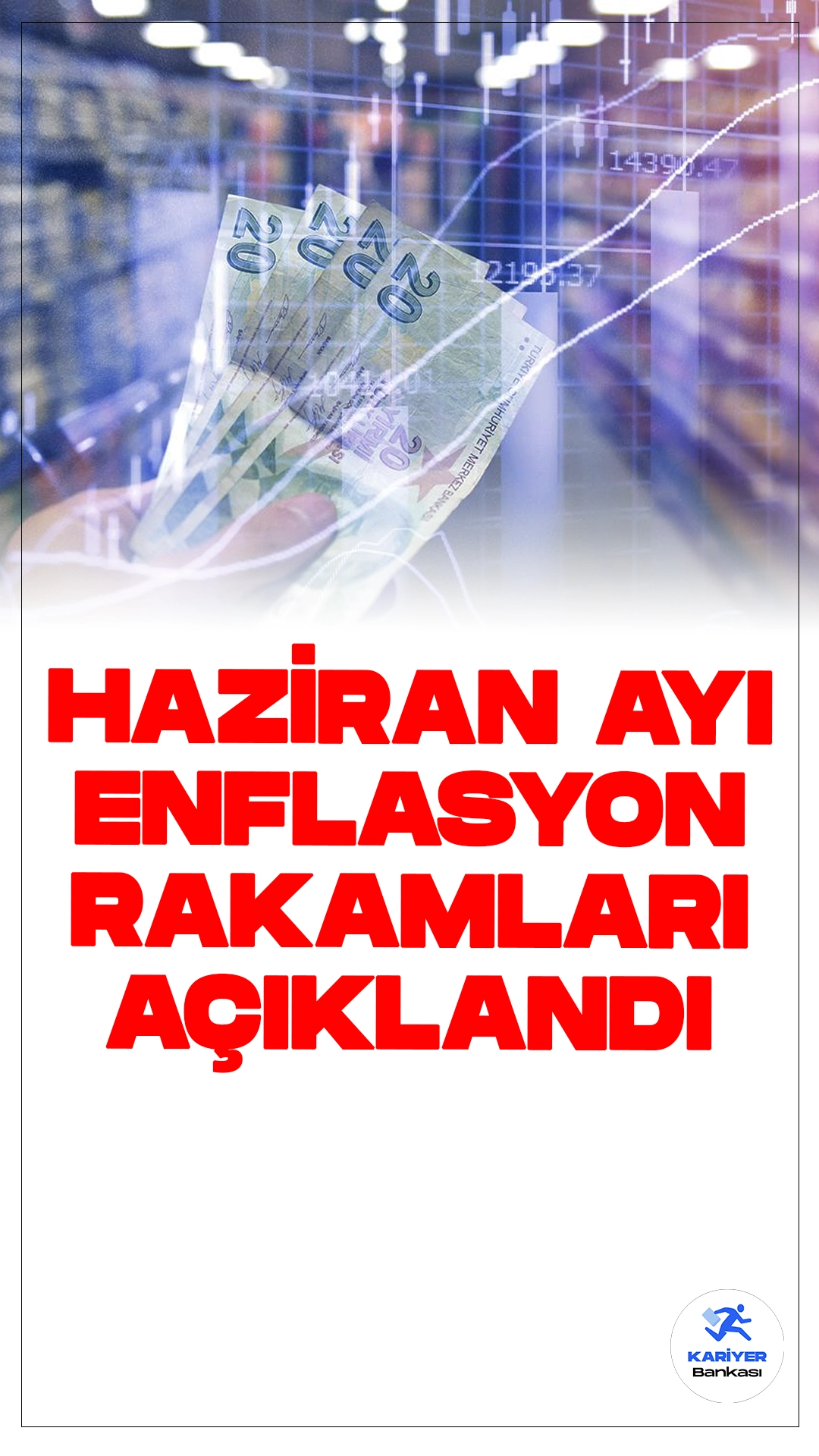 Haziran Ayı Enflasyon Rakamları Açıklandı. Türkiye İstatistik Kurumu (TÜİK) sayfasından yayımlana enflasyon verilerine göre, Enflasyon haziranda aylık bazda %1,64 artarken yıllık bazda %71,6'ya geriledi.