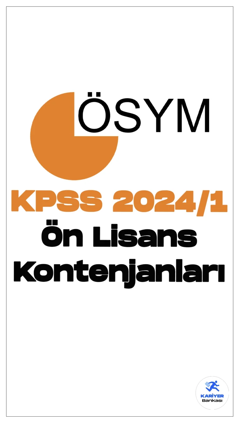KPSS 2024/1 Ön Lisans Kadroları Açıklandı.KPSS 2024/1 ile kamu kurum ve kuruluşlarına memur alımı tercih duyurusu yayımlandı. Tercih işlemleri bugün(11 Temmuz 2024) saat 11.00 itibariyle ÖSYM üzerinden başladı. ÖSYM sayfasından KPSS 2024/1 tercih kılavuzu yayımlandıktan sonra Ön Lisans kadroları için ayrılan pozisyonlarda belli oldu.