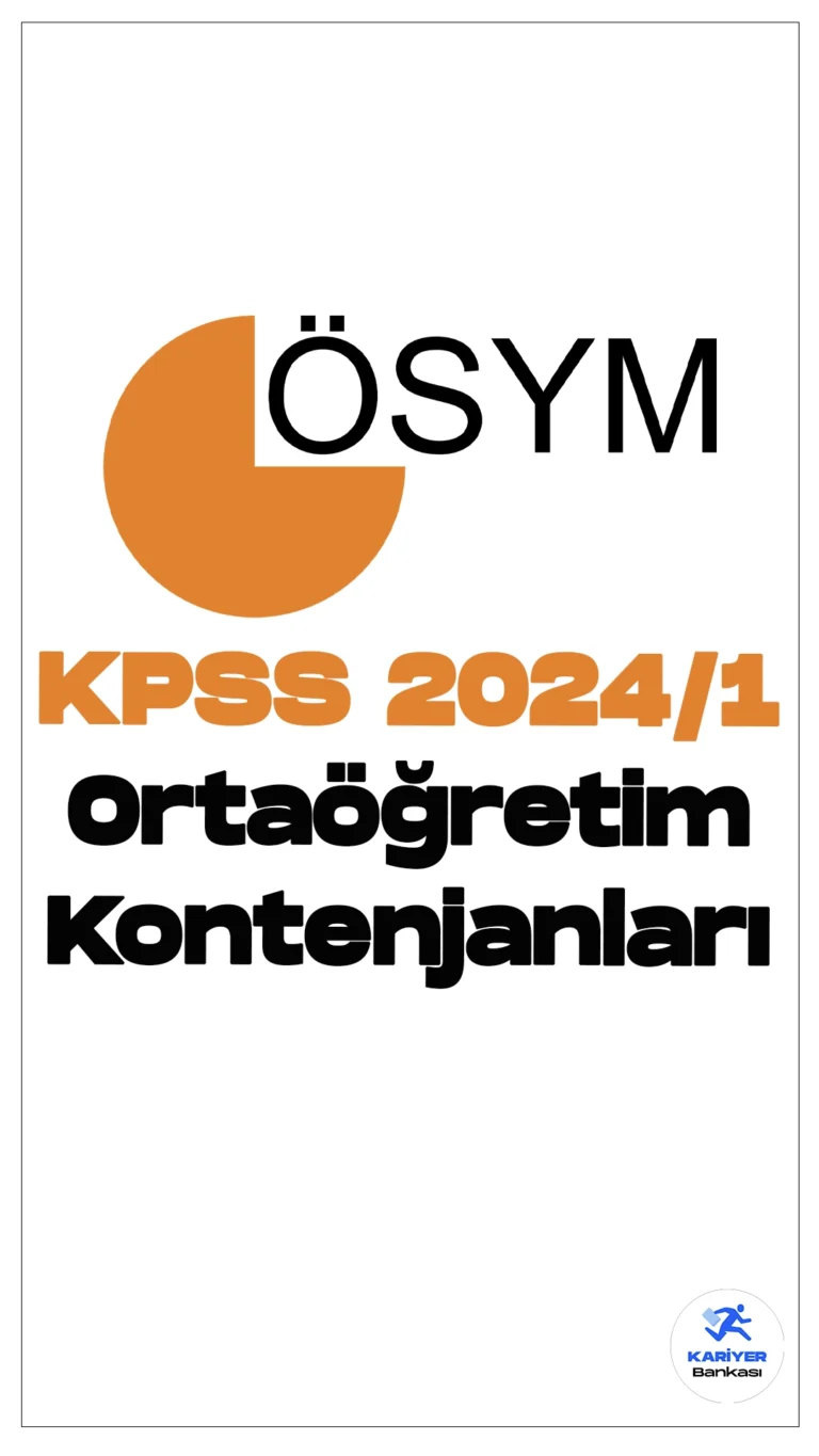 KPSS 2024/1 Ortaöğretim Kadro Dağılımı.ÖSYM, KPSS 2024/1 bazı ile kamu kurum ve kuruluşlarına memur alımı tercih duyurusunu yayımladı.Yayımlanan duyuruyla 2024 KPSS Ortaöğretim - Lise için ayrılan kadrolar ve nitelik kodları da netleşmiş oldu. ÖSYM'nin resmi sayfasından bugün saat 11.00'da yayımlanan duyuruda , ilgili tercih sürecinin 18 Aralık 2024 tarihine kadar süreceğine vurgu yapılırken, KPSS ortaöğretim, ön lisans ve lisans düzeyinden kontenjan dağılımı da netleşti.