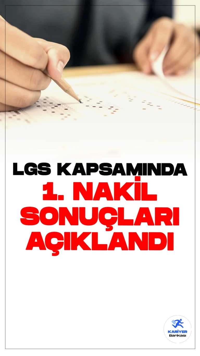 LGS 1.Nakil Sonuçları Açıklandı.Millî Eğitim Bakanlığı (MEB) tarafından Liselere Geçiş Sistemi (LGS) kapsamında 22 Temmuz'da açıklanan yerleştirme sonuçlarının ardından bugün, yerleştirmeye esas birinci nakil sonuçları erişime açıldı.