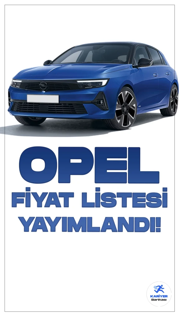 Opel Temmuz 2024 Fiyat Listesi Yayımlandı!Opel, otomotiv dünyasında köklü bir geçmişe sahip olan ve yenilikçi tasarımlarıyla dikkat çeken bir marka olarak öne çıkıyor. Marka, her biri kendi segmentinde fark yaratan beş ana modeliyle piyasada büyük bir ilgi görüyor: Corsa, Astra, Crossland, Mokka ve Grandland. Bu modeller, Opel'in kullanıcılarına sunduğu kalite ve yenilikçiliğin birer sembolü olarak karşımıza çıkıyor.