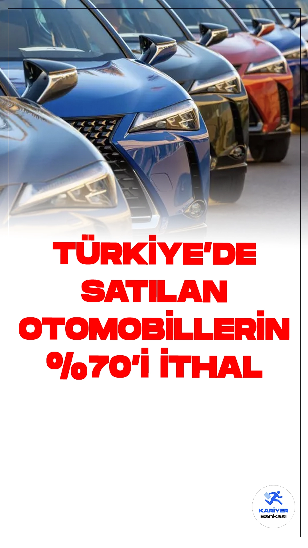 Türkiye'de Satılan Otomobillerin Yaklaşık Yüzde 70'i İthal.Türkiye otomobil ve hafif ticari araç pazarında, 2024 yılının ilk altı aylık döneminde ithal araçların satışlardan aldığı pay yüzde 69,27, Türkiye'de üretilen araçların payı ise yüzde 30,72 olarak gerçekleşti.