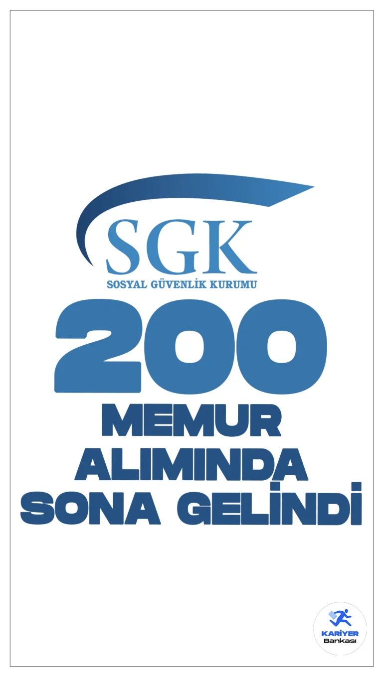 Sosyal Güvenlik Kurumu (SGK) 200 Memur Alımı Başvurularında Sona Gelindi.KPSS 2024/1 tercih kılavuzu ile Sosyal Güvenlik Kurumu Başkanlığına, ön lisans ve lisans mezunlarından, merkezi atama yoluyla memur alımı yapılacak. Tercih işlemleri yarın (18 Temmuz 2024) sona erecek.Tercih yapacak adayların belirtilen şartları, nitelik kodları ve özel koşulları dikkatle incelemesi gerekmektedir.
