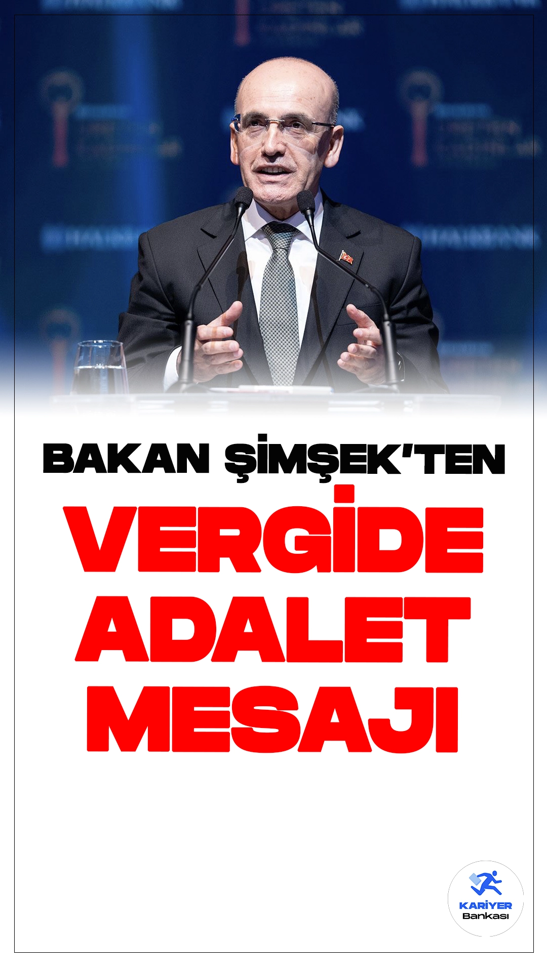 Bakan Şimşek'ten Vergide Adalet Mesajı.Hazine ve Maliye Bakanı Mehmet Şimşek, vergide adalet ve etkinliği artırmak için yeni vergi düzenlemelerinin kabul edildiğini duyurdu. Şimşek, amaçlarının çok kazanandan çok, az kazanandan az vergi almak olduğunu vurguladı.