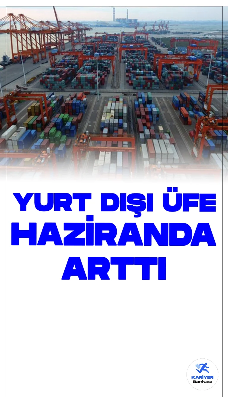 Yurt Dışı Üretici Fiyat Endeksi Haziranda Artış Gösterdi.Yurt Dışı Üretici Fiyat Endeksi (YD-ÜFE), haziran ayında aylık bazda yüzde 0,97, yıllık bazda ise yüzde 44,51 artış kaydetti. Türkiye İstatistik Kurumu (TÜİK), haziran ayına ilişkin YD-ÜFE verilerini açıkladı.