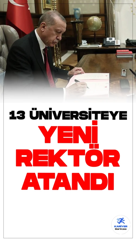 13 Üniversiteye Yeni Rektör Ataması Yapıldı.Cumhurbaşkanı Recep Tayyip Erdoğan, 13 üniversiteye yeni rektör ataması gerçekleştirdi. İstanbul Teknik Üniversitesi Rektörlüğüne Prof. Dr. Hasan Mandal atanırken, diğer üniversitelerde de önemli isimler rektörlük görevine getirildi.