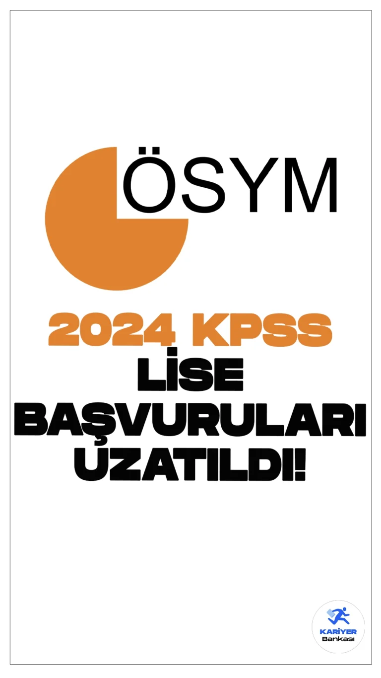2024 KPSS Ortaöğretim Geç Başvuru Süresi Uzatıldı. ÖSYM sayfasından yayımlanan duyuruda 2024-KPSS Ortaöğretim Sınavı’nın geç başvuru işlemlerinde, kurumlar arası sistem entegrasyonundaki güncellemeden kaynaklanan kesintiler oluşması nedeniyle 2024-KPSS Ortaöğretim Sınavı için geç başvuru işlemleri 12 Ağustos 2024 tarihi saat 23.59’a kadar uzatıldığı aktarıldı.