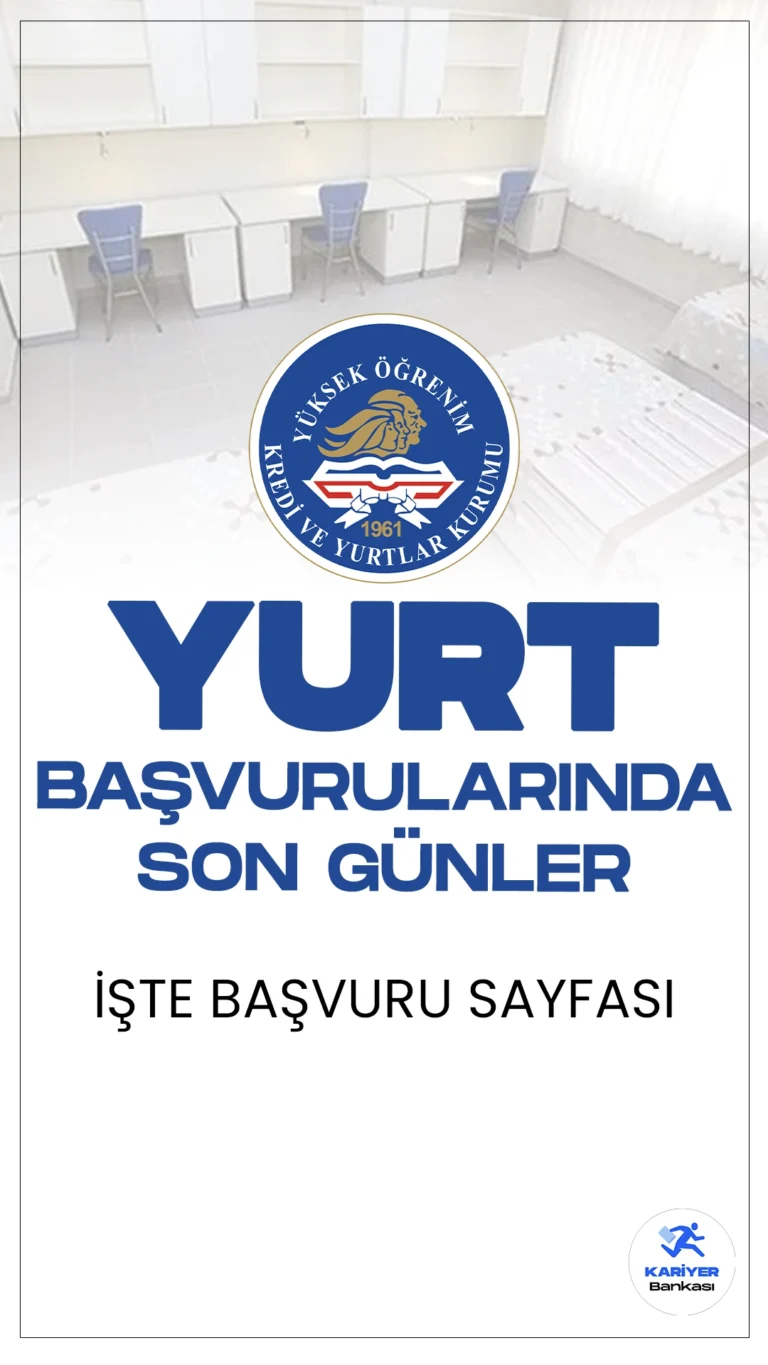 2024-2025 KYK Yurt Başvurularında Son Günler.Üniversite kazanan öğrenciler, barınma ihtiyaçlarını karşılamak için e-Devlet üzerinden KYK yurtlarına başvuruyor. YKS yerleştirme işlemlerinin tamamlanmasıyla birlikte, 20 Ağustos itibarıyla başlayan KYK yurt başvuruları yarın (24 Ağustos) sona erecek.