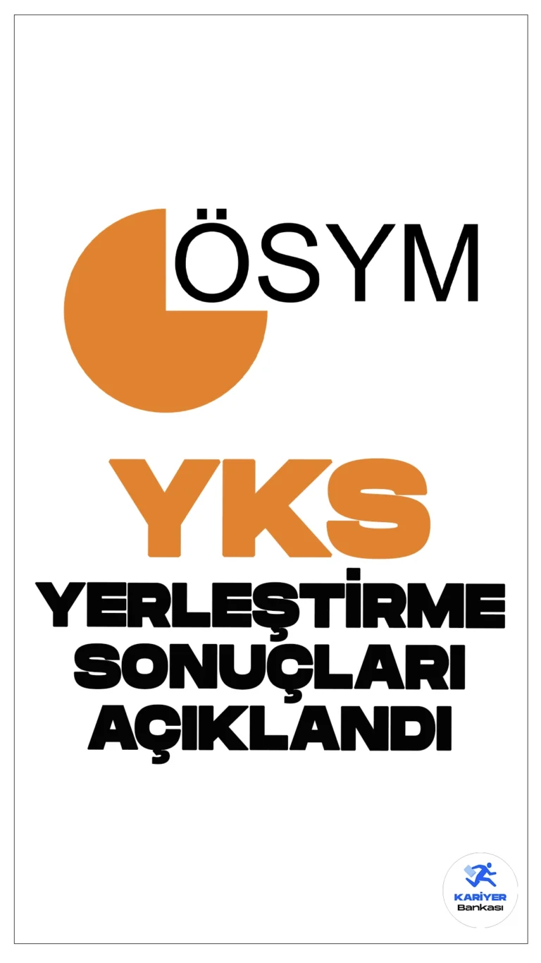 2024 YKS Yerleştirme Sonuçları Açıklandı.ÖSYM sayfasından yayımlanan duyuruda 2024 Yükseköğretim Kurumları Sınavı (2024-YKS) sonuçlarına göre adaylardan alınan tercihler doğrultusunda, 2024-YKS yükseköğretim programlarına merkezî yerleştirme işlemleri tamamlandığı aktarıldı.