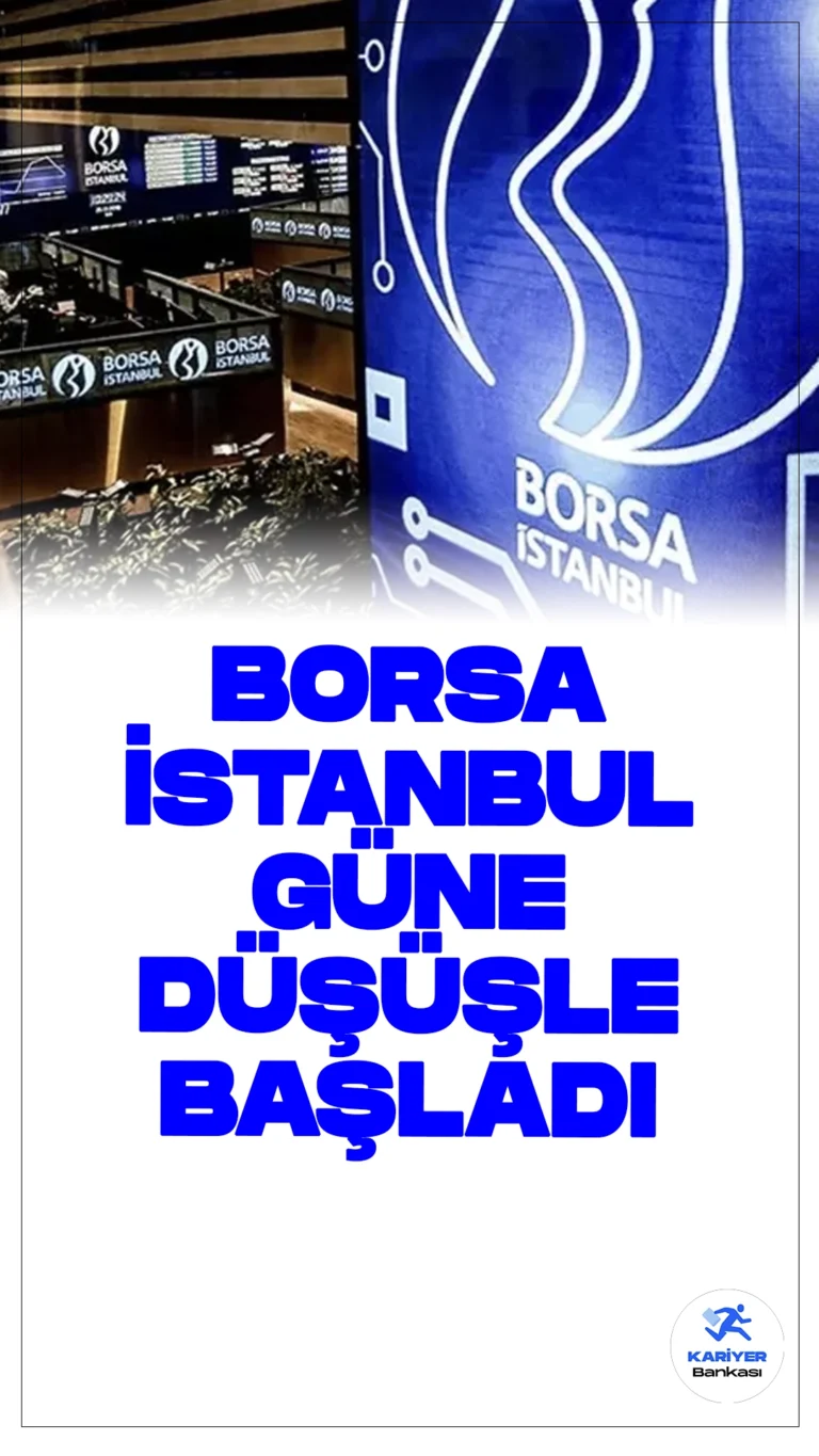 Borsa İstanbul, Güne Düşüşle Başladı.Borsa İstanbul'da BIST 100 endeksi, güne yüzde 0,16 oranında düşüşle 10.038,19 puandan başladı. Bankacılık endeksi yüzde 0,43, holding endeksi ise yüzde 0,12 değer kaybetti. Sektörler arasında en çok kazandıran madencilik olurken, en fazla kayıp menkul kıymet yatırım ortaklıklarında yaşandı.