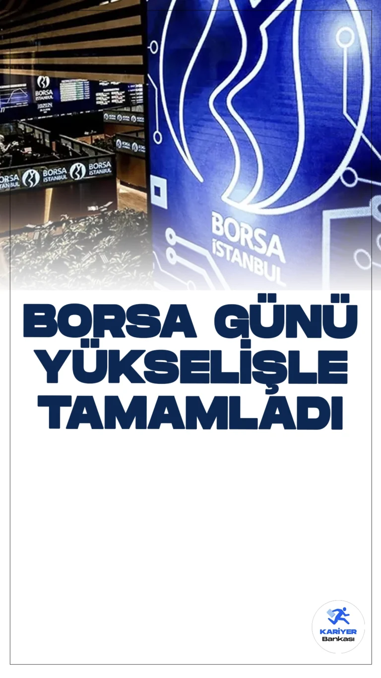Borsa Günü Yükselişle Tamamladı.Borsa İstanbul'da BIST 100 endeksi, önceki kapanışa göre 8,41 puan artarak günü 9.757,16 puandan tamamladı.