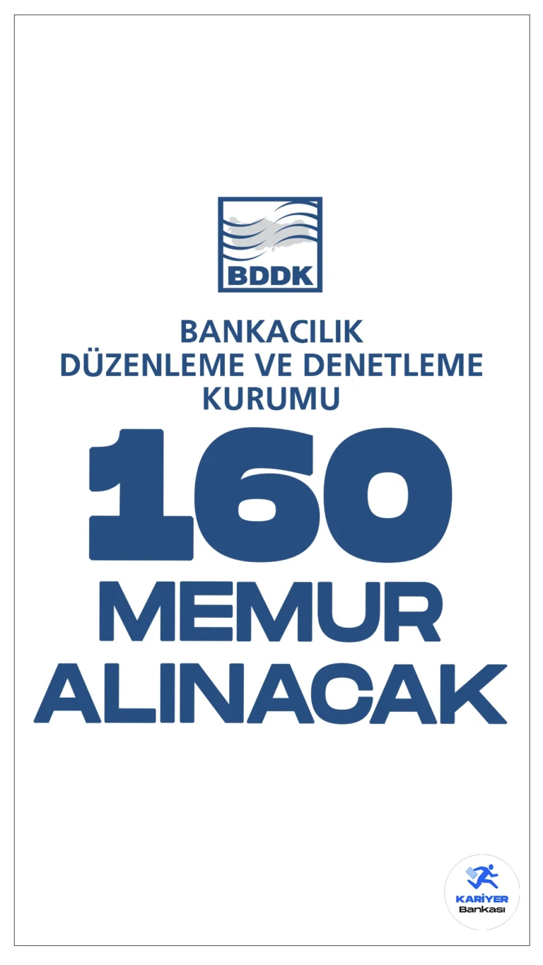 BDDK 160 Memur Alımı Yapacak.İlgili alım duyurusuna göre BDDK, İstanbul'da istihdam edilmek üzere çeşitli pozisyonlarda meslek personeli alımı yapacak. Başvuru yapacak adayların şartları dikkatle incelemesi gerekmektedir.