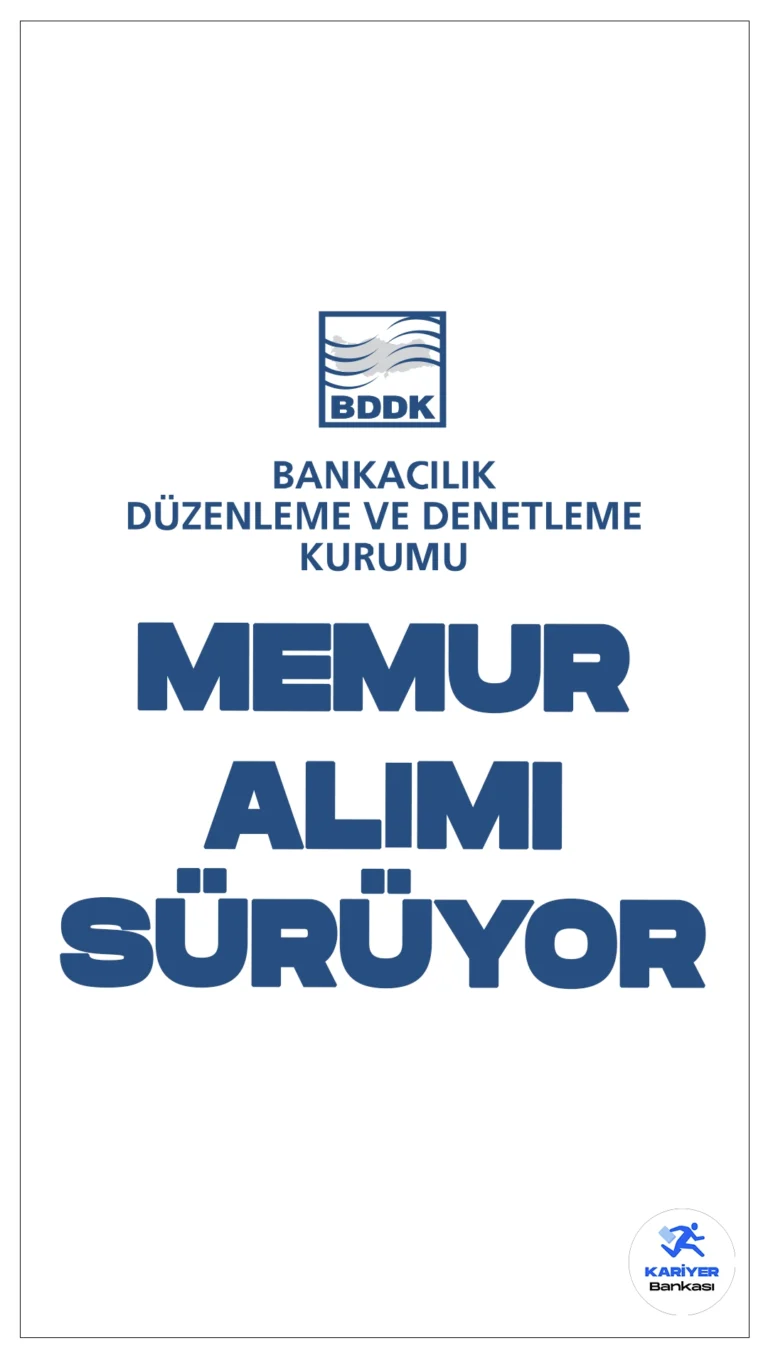BDDK 160 Memur Alımı Başvuruları Sürüyor.Bankacılık Düzenleme ve Denetleme Kurumu (BDDK), İstanbul'da görevlendirilmek üzere Bankalar Yeminli Murakıp Yardımcısı, Bankacılık Uzman Yardımcısı (Bankacılık, Bilişim ve Hukuk Alanları) ve BDDK Uzman Yardımcısı ünvanlarında olmak üzere toplamda 160 meslek personeli alımı yapacak.Başvuru yapacak adayların genel ve özel şartları dikkatle incelemsi gerekmektedir.