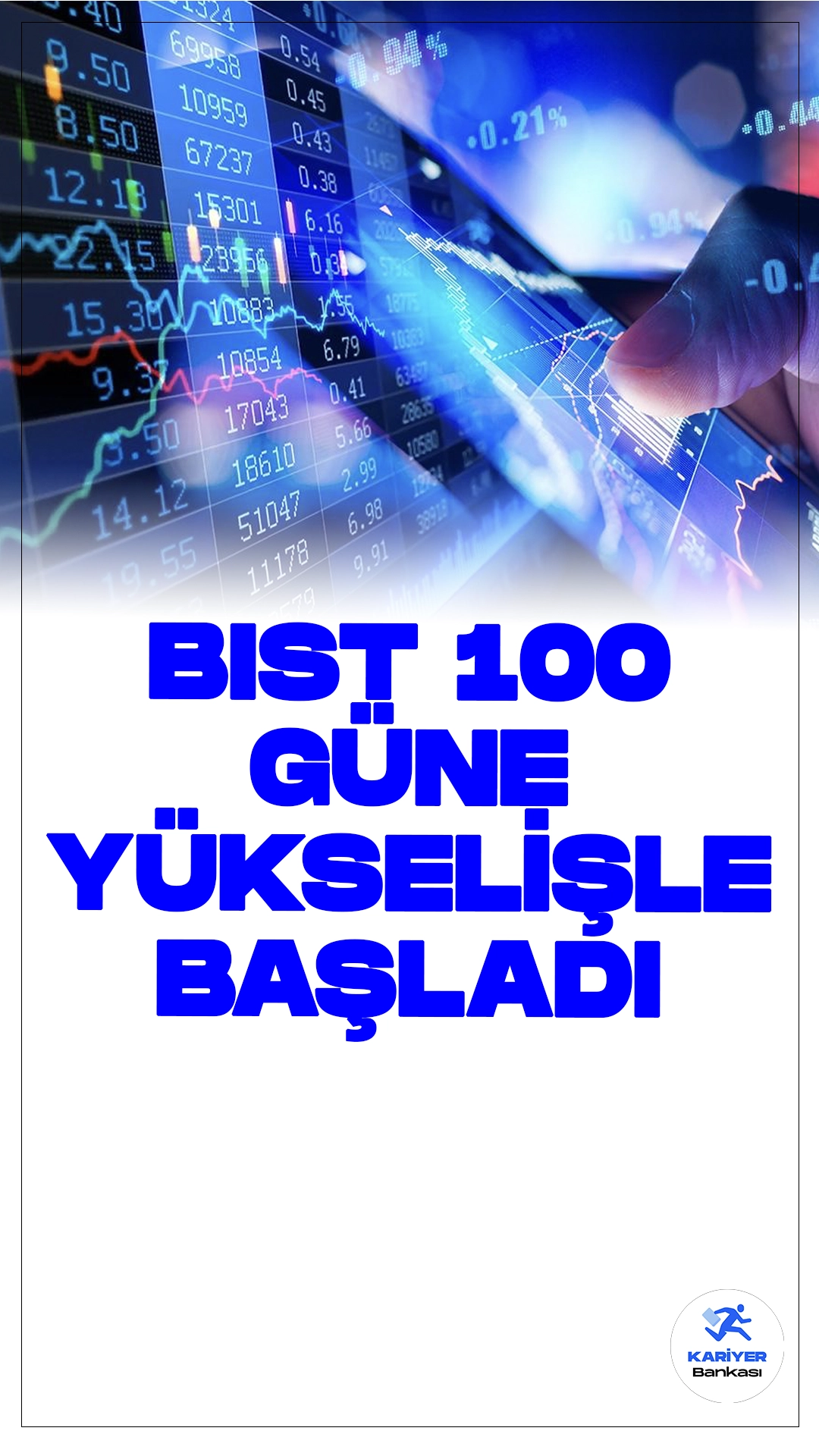 BIST Güne Yükselişle Başladı.BIST 100 endeksi, güne yüzde 0,57 yükselişle 9.976,68 puandan başladı.Bankacılık ve Holding Endeksleri: Bankacılık endeksi yüzde 0,57, holding endeksi ise yüzde 0,52 değer kazandı.Menkul kıymet yatırım ortaklığı endeksi yüzde 2,26 ile en fazla kazandıran sektör olurken, spor endeksi yüzde 0,43 ile tek gerileyen sektör oldu.