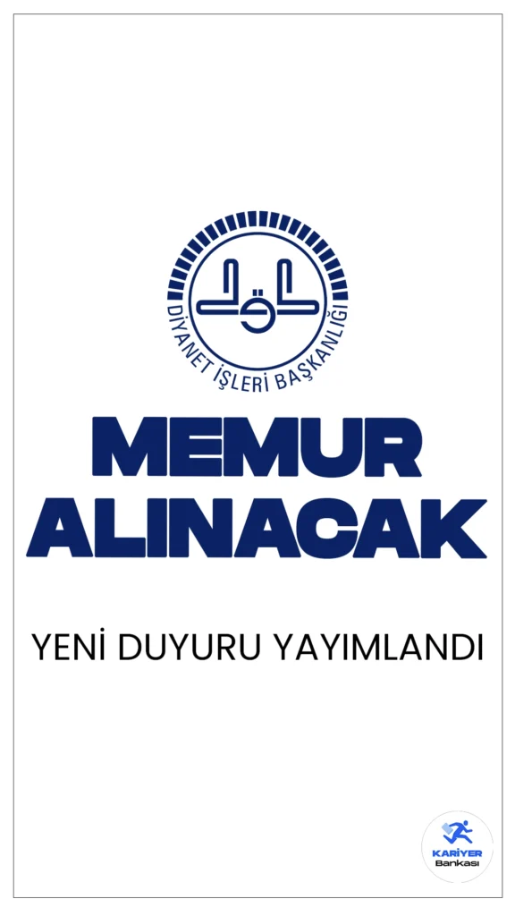 Diyanet İşleri Başkanlığı Memur Alımı Duyurusu Yayımlandı.Diyanet İşleri Başkanlığı, 2024 yılı için müfettiş yardımcısı alımı yapacak. Alım, yazılı ve sözlü sınavlar sonucunda belirlenecek. Başvurular 23 Eylül 2024 tarihinde başlayacak ve 04 Ekim 2024 tarihine kadar devam edecek.