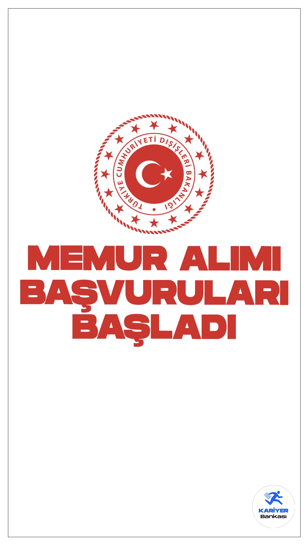 Dışişleri Bakanlığı 200 Memur Alımı Başvuru Ekranı Açıldı.Resmi Gazete'de yayımlanan duyuruda, Dışişleri Bakanlığına 200 aday meslek memuru alımı yapılacağı aktarıldı. Başvurular bugün itibarıyla alınıyor.Başvuru yapacak adayların belirtilen başvuru şartlarını sağlaması gerekmektedir. İşte şartlar ve başvuru bilgileri..