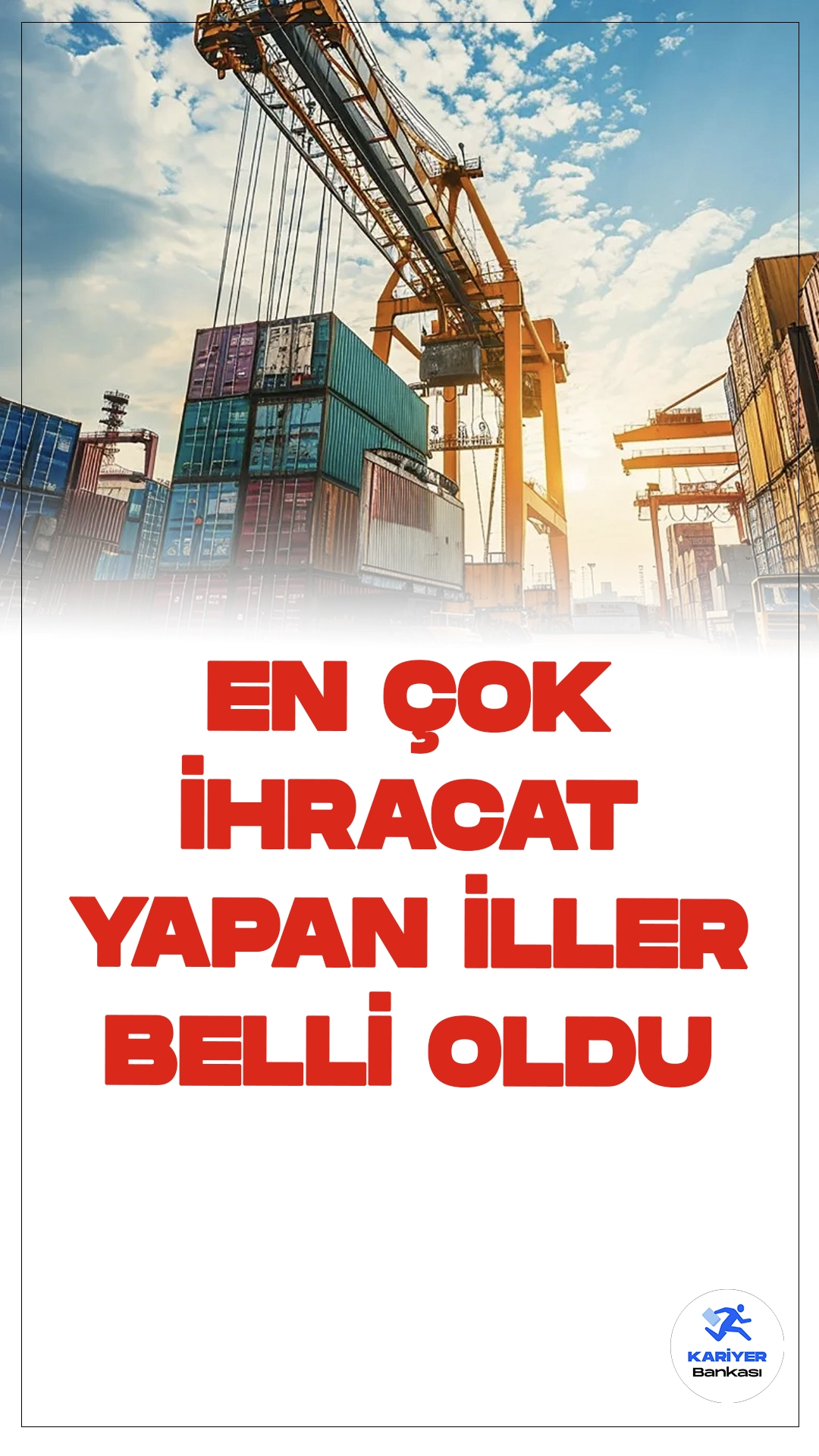 İhracatta Zirvede İstanbul: Temmuz Ayında 6,5 Milyar Doları Aştı.Ocak-temmuz döneminde 51 ilin ihracatını artırdığı, 20 ilin ise 1 milyar doları aşan ihracat gerçekleştirdiği açıklandı. Ticaret Bakanlığı'nın verilerine göre, İstanbul, temmuz ayında 6 milyar 586 milyon dolarlık ihracatla zirvede yer aldı. İhracatını geçen yılın aynı ayına göre yüzde 53,8 artıran İstanbul, kıymetli taşlar, kazanlar ve makineler gibi sektörlerde öne çıktı. Kocaeli ve İzmir de sırasıyla 2 milyar 296 milyon dolar ve 1 milyar 808 milyon dolarlık ihracatla İstanbul’u takip etti.