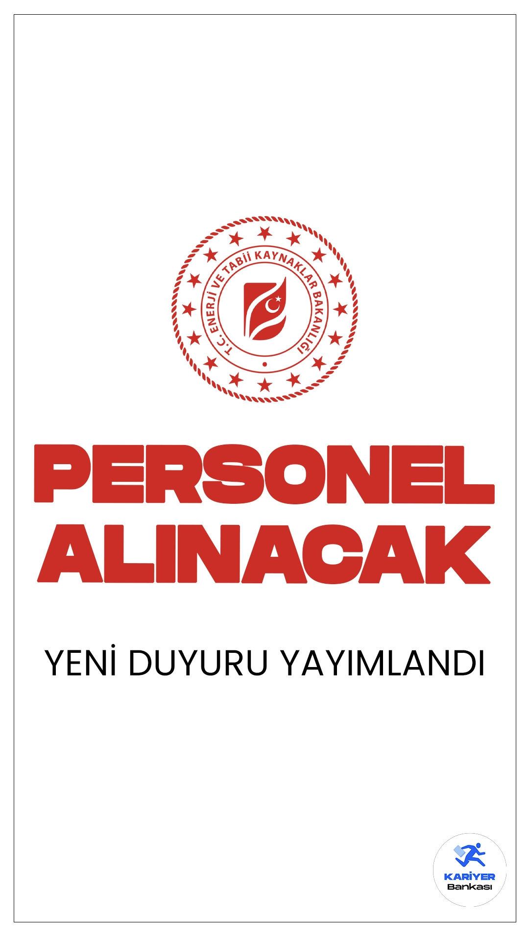 Enerji Bakanlığı 6 Personeli Alımı Yapacak.T.C. Enerji ve Tabii Kaynaklar Bakanlığı, Bilgi İşlem Dairesi Başkanlığı bünyesinde tam zamanlı olarak çalışacak 6 Sözleşmeli Bilişim Personeli alımı gerçekleştirecek. Başvuru yapacak adaylar, 2022 veya 2023 KPSS P3 puanına ve geçerli bir İngilizce dil puanına sahip olmaları ve belirtilen şartları sağlaması gerekmektedir.