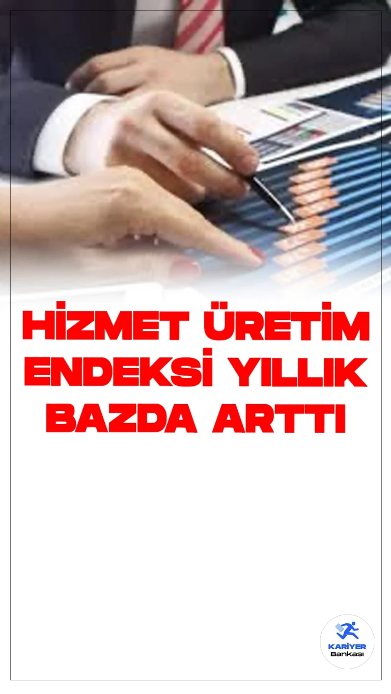 Hizmet Üretim Endeksi Haziran Ayında Yıllık Bazda Arttı.Hizmet üretim endeksi, Haziran ayında yıllık bazda yüzde 1,6 artış gösterirken, aylık bazda yüzde 1,1 azalış kaydetti. Türkiye İstatistik Kurumu (TÜİK) tarafından açıklanan verilere göre, alt sektörlerdeki hareketlilik dikkat çekiyor.
