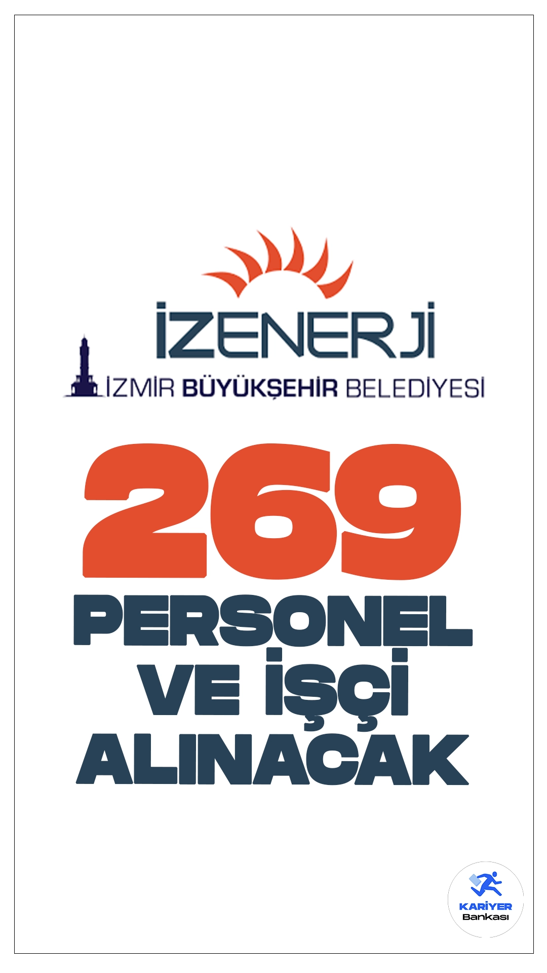 İzenerji 269 Personel ve İşçi Alımı Yapacak.İzmir Büyükşehir Belediyesi bünyesindeki İzenerji, çeşitli pozisyonlarda çok sayıda personel ve işçi alımı gerçekleştirecek.KPSS şartı aranmaksızın yapılacak olan bu alımın başvuru şartları ve tüm detayları bu haberimizde.