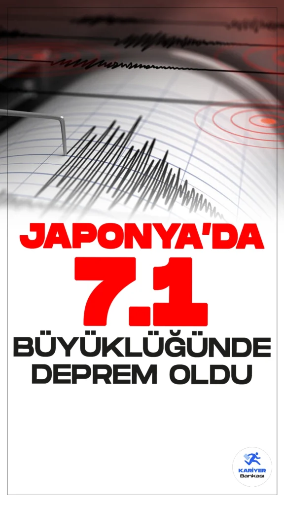 Japonya'da 7,1 Büyüklüğünde Deprem: Tsunami Uyarısı Yapıldı.Japonya'nın güneybatısındaki Miyazaki eyaleti açıklarında 7,1 büyüklüğünde deprem meydana geldi, tsunami uyarısı yapıldı.