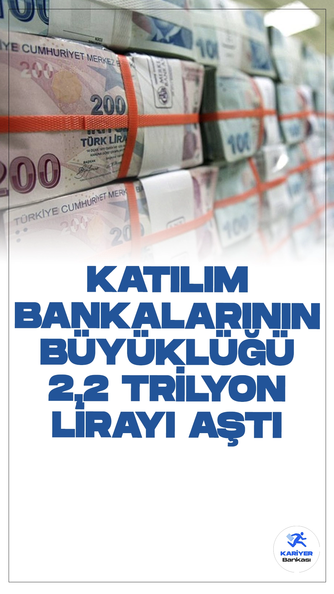 Katılım Bankalarının Büyüklüğü 2,2 Trilyon Lirayı Aştı.Katılım bankaları, 2023 yılının ilk yarısında aktif büyüklüklerini yüzde 10,9 oranında artırarak 2 trilyon 262 milyar 316 milyon liraya ulaştı. Bankacılık sektöründe payını yüzde 8,06’ya yükselten katılım bankacılığı, dijital dönüşüm ve yenilikçi finansal çözümlerle büyümesini sürdürüyor.