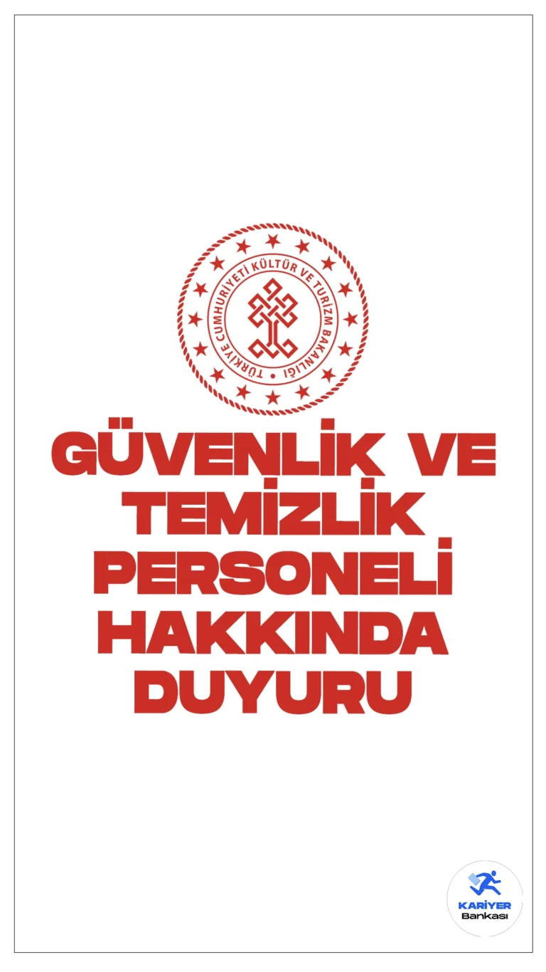 Kültür Bakanlığı 1629 Personel Alımı Yedek Adayları Hakkında Duyuru Geldi. Kültür ve Turizm Bakanlığı sayfasından yayımlanan duyuruda, 25.01.2024-08.02.2024 tarihleri arasında alınan 1629 Sözleşmeli Personel Alımı kapsamında, KPSS puan sıralamasına göre yerleştirilmeleri yapılan pozisyonlardaki (KORUMA VE GÜVENLİK GÖREVLİSİ ve TEMİZLİK PERSONELİ)yerleştirilen yedek adayların istenilen evrakları en geç 29 Ağustos 2024 tarihine kadar belirtilen adrese teslim etmeleri gerektiği aktarıldı.