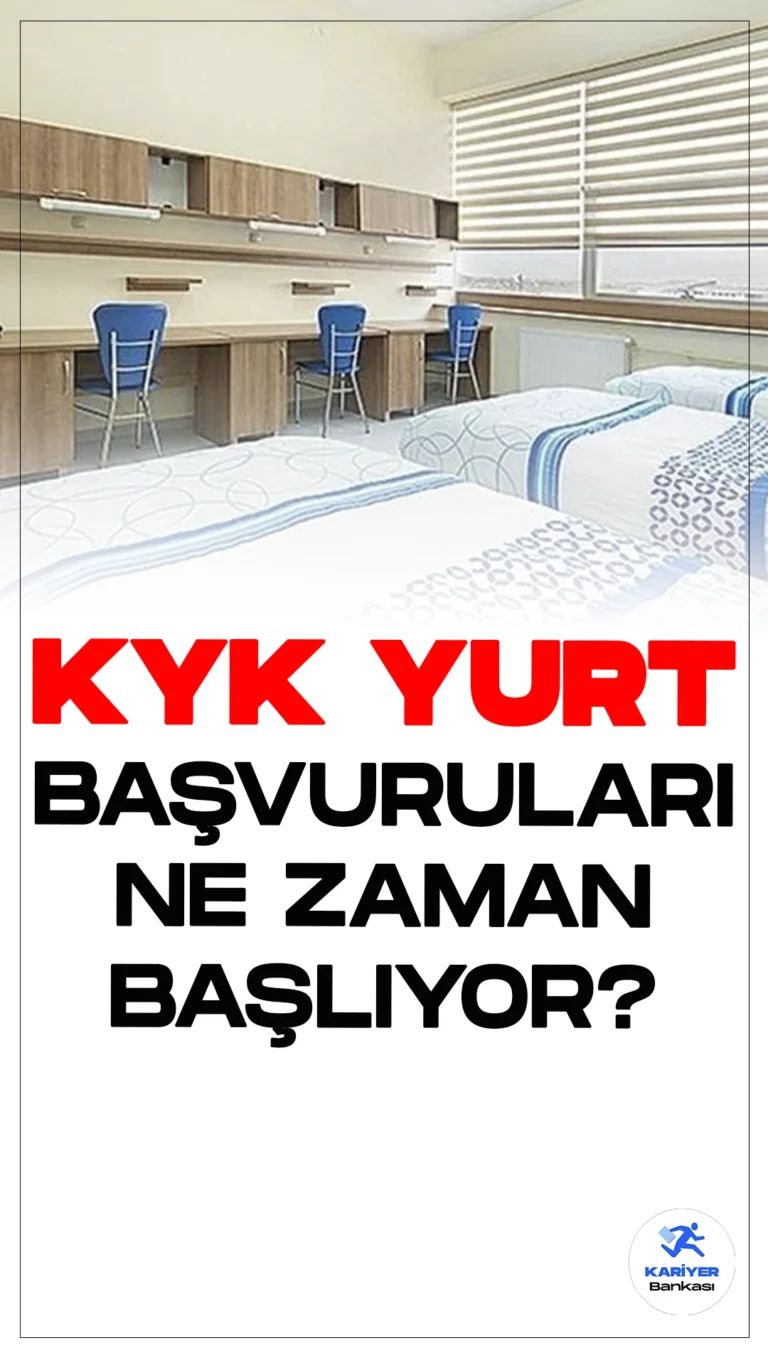 2024-2025 KYK Yurt Başvuruları İçin Geri Sayım Başladı.2024 YKS tercih sonuçlarına göre bir programa yerleşen adaylar, üniversite kayıt işlemlerine başlarken, barınma ihtiyaçlarını karşılamak için KYK yurt başvuru tarihlerini merakla bekliyor. Farklı şehirlerde üniversite kazanan öğrenciler, Kredi ve Yurtlar Kurumu (KYK) yurtlarına yerleşebilmek için Gençlik ve Spor Bakanlığı (GSB) tarafından yapılacak duyurulara odaklanmış durumda.