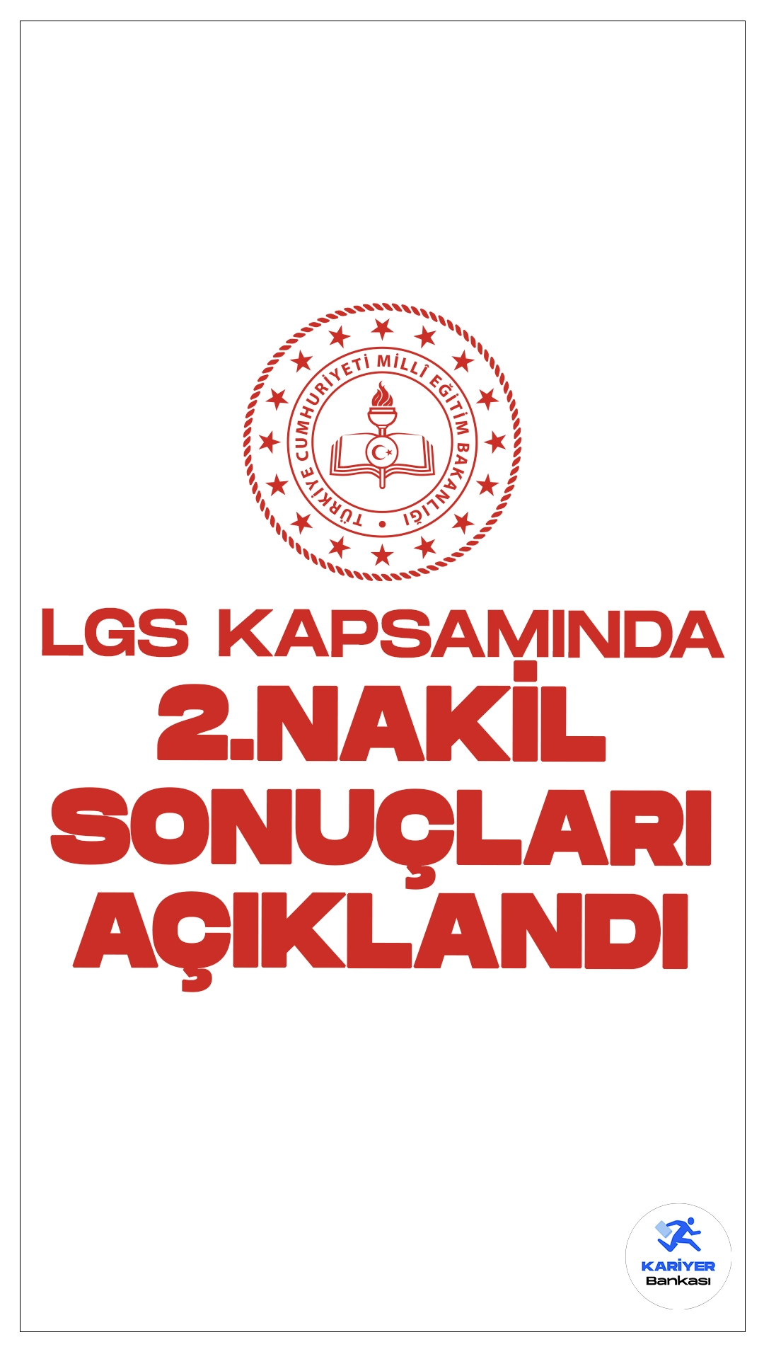 LGS Kapsamında Yerleştirmeye Esas 2. Nakil Sonuçları Açıklandı.Millî Eğitim Bakanlığınca Liselere Geçiş Sistemi kapsamında 29 Temmuz'da açıklanan birinci nakil sonuçlarının ardından bugün de yerleştirmeye esas ikinci nakil sonuçları erişime açıldı.