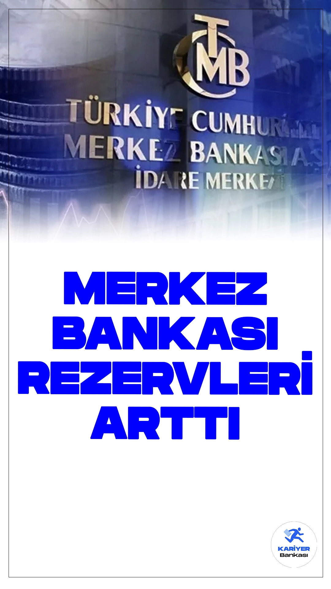 Merkez Bankası Rezervleri 150,4 Milyar Dolara Ulaştı.Türkiye Cumhuriyet Merkez Bankası (TCMB) toplam rezervleri, 2 Ağustos haftasında bir önceki haftaya göre 2 milyar 375 milyon dolar artarak 150 milyar 386 milyon dolara yükseldi.