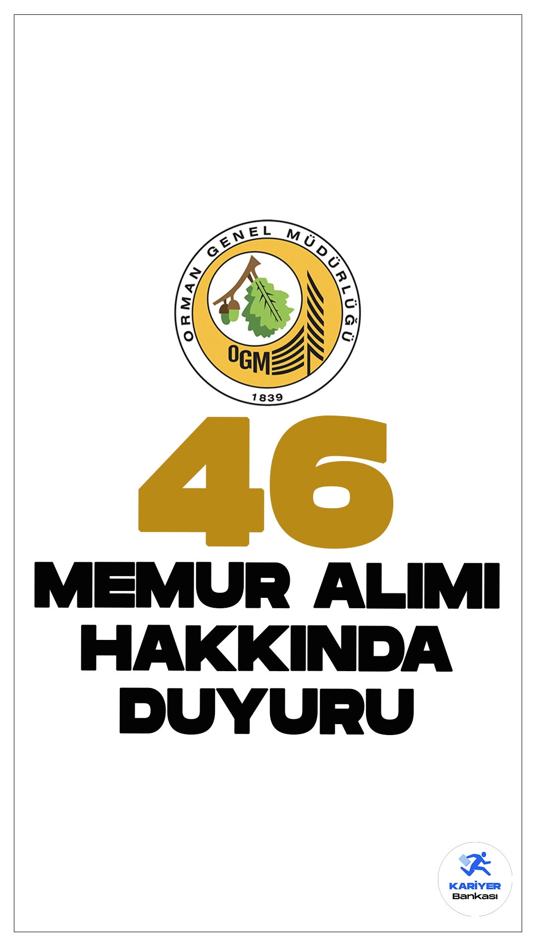 OGM 46 Memur ve Personel Alımı Hakkında Duyuru Geldi.Orman Genel Müdürlüğü sayfasından, 26 orman muhafaza memuru ve 20 mühendis alımı sınav sonuçları ve tercih işlemlerine dair duyuru geldi.