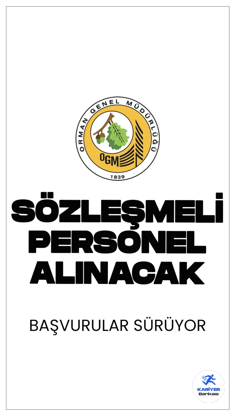 Orman Genel Müdürlüğü (OGM) Sözleşmeli Personel Alımı Başvuruları Sürüyor.İlgili alım duyurusunda, Tarım ve Orman Bakanlığı Orman Genel Müdürlüğüne, 2024 yılı için sözleşmeli pilot alımı yapılacağı aktarılmış, başvurular 29 Temmuz'da başlamıştı. İşlemler 9 Ağustos'a kadar sürecek.KPSS şartı aranmaksızın yapılacak bu alımda, adayların genel şartların yanı sıra özel şartları da sağlaması gerekmektedir.