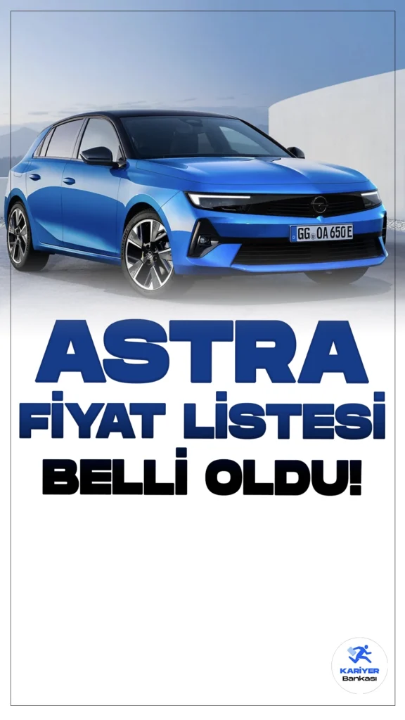 Opel Astra Ağustos 2024 Fiyat Listesi Belli Oldu!Opel, Astra modelini yenileyerek, otomobil dünyasında dikkat çekici bir adım attı. 2024 yılı itibarıyla tanıtılan yeni Opel Astra, modern tasarımı ve ileri teknolojileriyle öne çıkıyor. Araç, dinamik dış hatları ve aerodinamik yapısıyla hem estetik hem de performans odaklı bir tasarım sunuyor.
