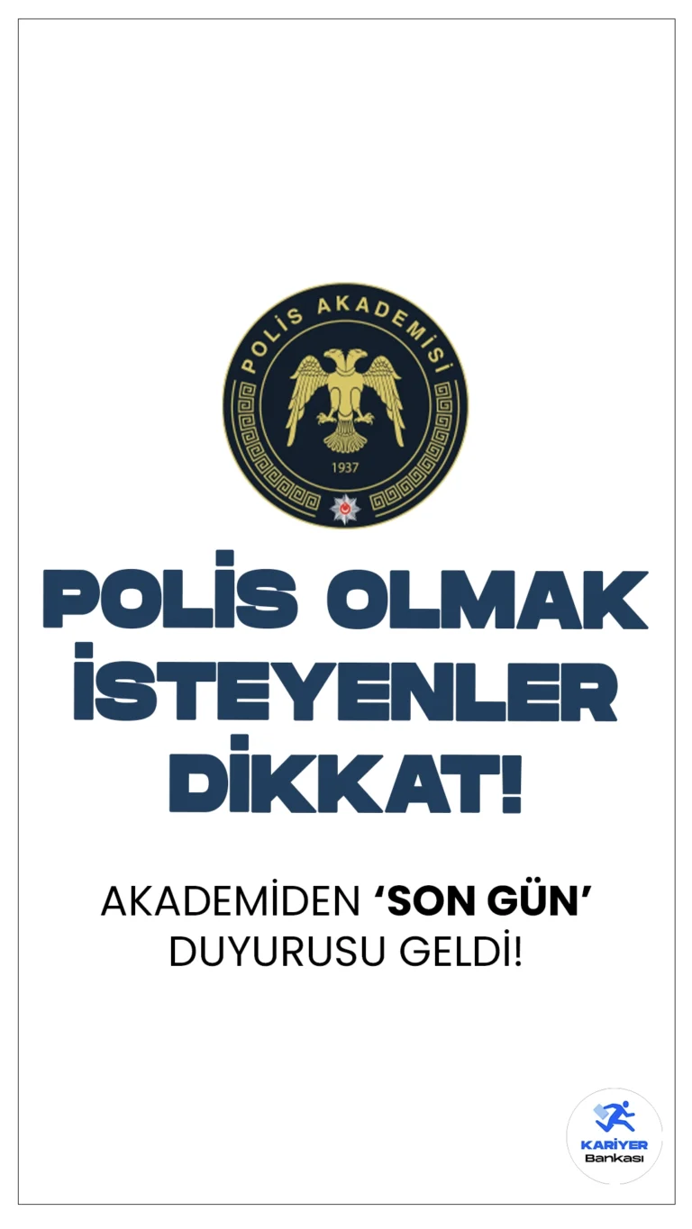 PMYO Polis Alımı Sınav Başvuru Ücreti Ödemeleri için Son Gün! İçişleri Bakanlığı Emniyet Genel Müdürlüğü Polis Akademisi sayfasından yayımlanan duyuruda, 2024 yılı PMYO giriş sınavı aşamalarına katılmaya hak kazanan adayların sınav başvuru ücretini bugün(7 Ağustos) saat 17.00'ye kadar, Polis Akademisi Başkanlığı Döner Sermaye İşletmesi Müdürlüğünün Türkiye Halkbank Gölbaşı Şubesi/ANKARA “2024 Yılı PMYO Giriş Sınavı” isimli hesabına yatırması gerektiği aktarıldı.