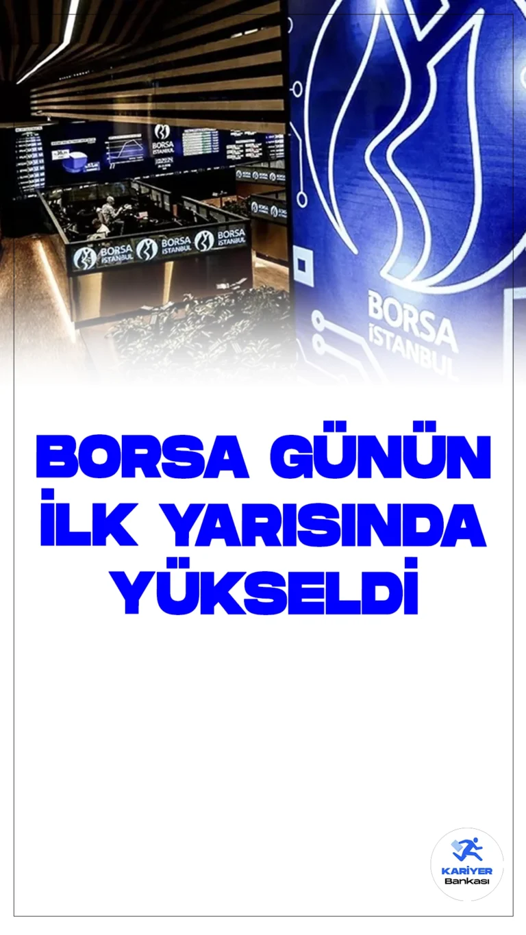 Borsa Günün İlk Yarısında Yükseldi.Borsa İstanbul'da BIST 100 endeksi, günün ilk yarısında yüzde 0,07'lik bir artışla 9.706,59 puana yükseldi. Toplam işlem hacmi ise 31,7 milyar lira olarak gerçekleşti.