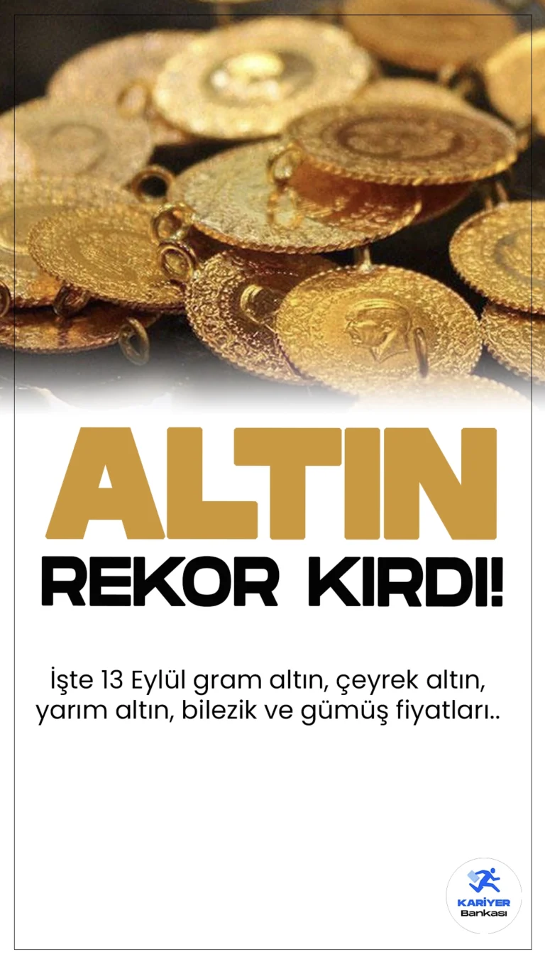 Gram Altın Rekor Kırdı!İşte 13 Eylül Altın ve Gümüş Fiyatları….Gram altın hafta sonuna rekorla başladı.Serbest piyasalarda gram altın 2.802,63 TL'den işlem görürken, çeyrek altın 4.598,59 TL’den alıcı buluyor.Yarım altın 9.197,18 TL, tam altın ise 18.338,10 TL’den satılıyor.