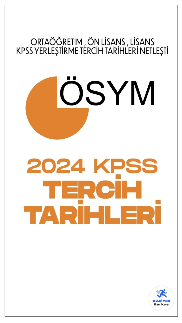 KPSS 2. Yerleştirme Tercih Tarihleri (Lise, Önlisans, Lisans).2024 KPSS merkezi yerleştirmeleri kapsamında ikinci yerleştirme dönemi için tercih tarihleri belli oldu. Kamuya atanmayı bekleyen adaylar için tercih süreci 19-26 Aralık 2024 tarihleri arasında gerçekleştirilecek. Bu süreçte lise, ön lisans ve lisans mezunları için kadrolu alımlar yapılacak.
