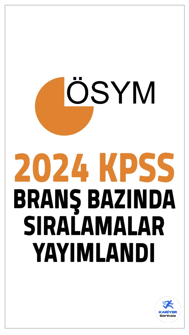 2024 KPSS Ön Lisans Sınavı Branş Bazında Sıralamalar Yayımlandı. ÖSYM sayfasından yayımlanan duyuruda, 2024 Kamu Personel Seçme Sınavı Ön Lisans'a (2024-KPSS Ön Lisans) katılan adayların sınav sonuçlarına göre branş bazında sıralamaları ÖSYM Aday İşlemleri Sistemi'ne yansıtıldığı aktarıldı.