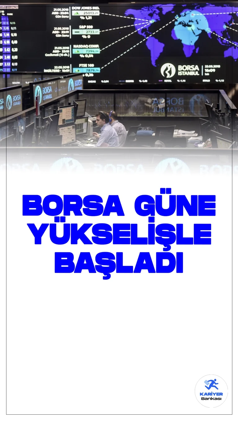 Borsa Güne Yükselişle Başladı: BIST 100 Endeksi Artışta.Borsa İstanbul'da BIST 100 endeksi, güne yüzde 0,24 artışla 9.911,41 puandan başladı. Bankacılık ve holding endeksleri de değer kazanırken, metal ana sanayi en çok yükselen sektör oldu.