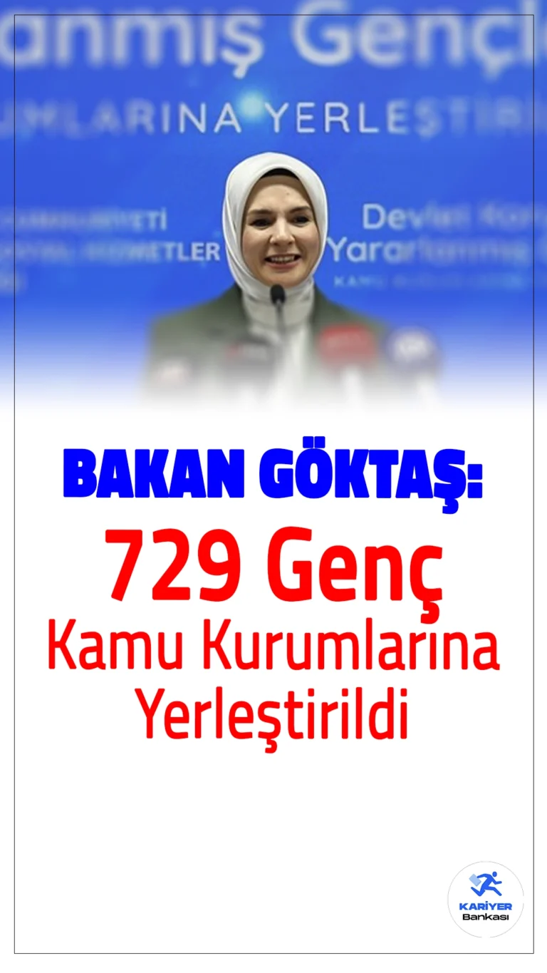 Aile ve Sosyal Hizmetler Bakanı Mahinur Özdemir Göktaş, devlet korumasından yararlanan gençlerin kamu kurumlarına yerleştirilmesine ilişkin düzenlenen törende önemli açıklamalarda bulundu. Bakanlıkta gerçekleştirilen törende 729 gencin atamasının yapılacağını duyuran Göktaş, çocukların kendilerine güvenen bireyler olarak yetiştirilmelerine büyük önem verdiklerini vurguladı.