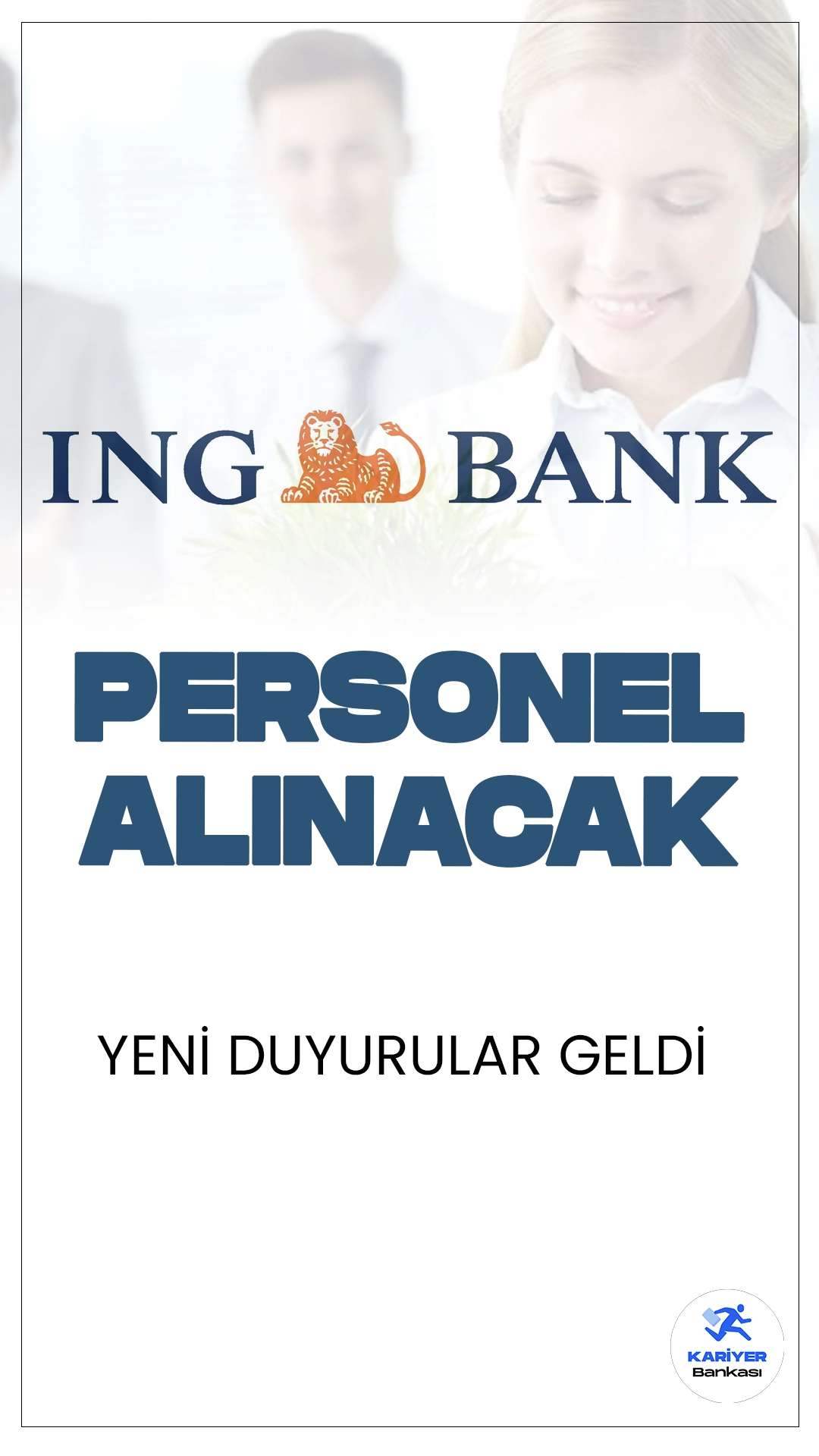 İNG Bank Yeni Personel Alımı Duyurusu Yayımladı.İNG Bank, Türkiye genelinde birçok farklı pozisyona personel alımı yapacağını duyurdu. Detaylar ve başvuru şartları haberimizde.