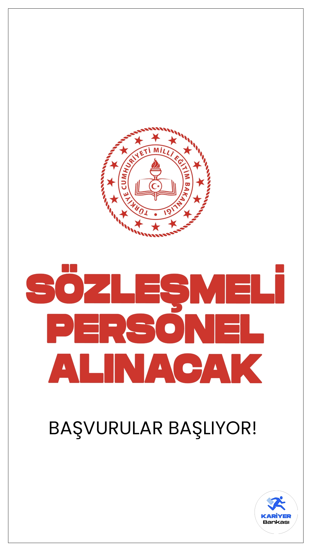 Milli Eğitim Bakanlığı (MEB) Sözleşmeli Personel Alımı Başvuruları Başlıyor.Milli Eğitim Bakanlığı, çeşitli pozisyonlarda olmak üzere sözleşmeli personeli alımı yapacak. Başvuru işlemler yarın (23 Eylül 2024) başlıyor.Başvuru yapacak adayların genel ve özel şartları taşıması gerekmektedir.
